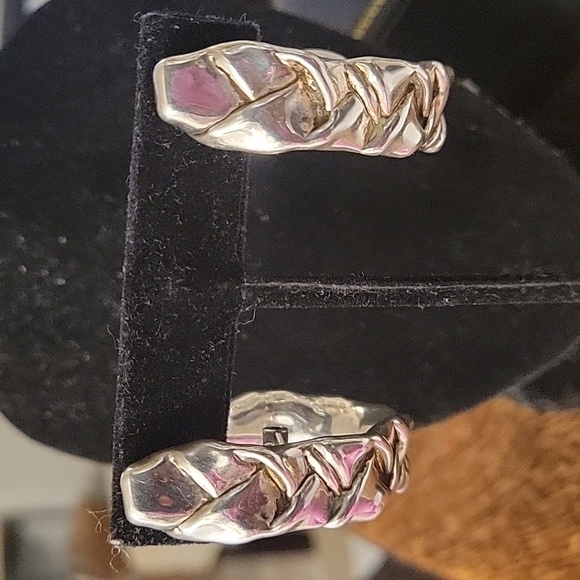 STERLING 925 ISRAEL OMEGA CLIP EARRINGS